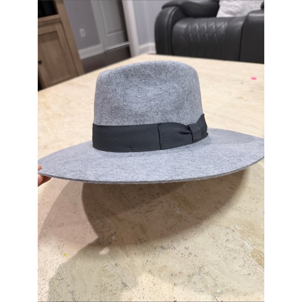 Patina The Lark Wool Fedora Western Hat Handcrafted Wide Brim Gray NWT Size M - Picture 3 of 7